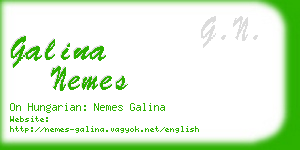 galina nemes business card